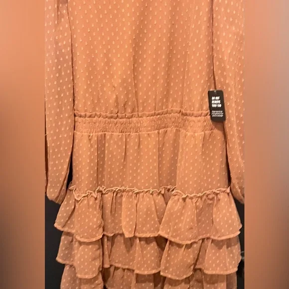 Express Long-Sleeve tiered Ruffle Dress… - Picture 4 of 10